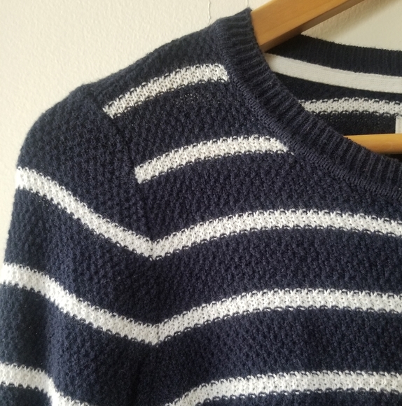 Abercrombie & Fitch Navy Striped Knit Sweater - Picture 3 of 11